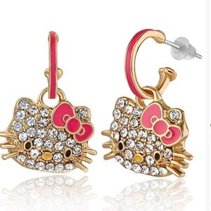 Sanrio Pave Crystal Hoop Earring